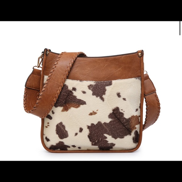 Last one‼️ Faux Fur Saddle guitar strap handbag - zipper closure - Picture 2 of 11